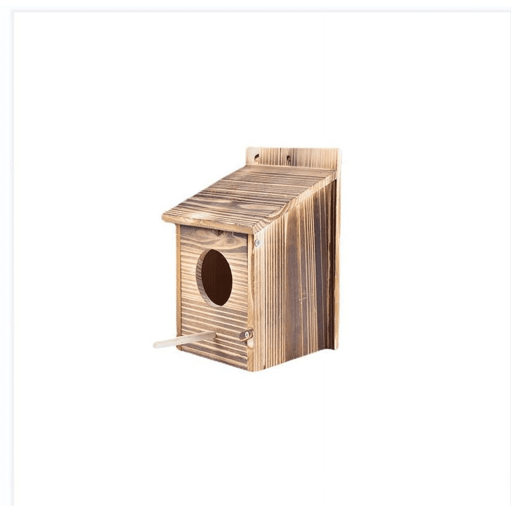 Humming Bird Houses for Outdoor Hanging Small Bird Nesting Box - Wood Nest for Robin, Hummingbird, Parakeet, Bluebird - Perch House for Outdoors Birdhouse Birds - Made of Pine Wood