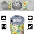 thumbnail image 4 of Pioneer Flower Floral Print Pattern 20oz Skinny Tumbler with Straw & Lid, Double Wall Vacuum Insulated Cup, Leak-Proof, Cup Holder Friendly, Hot 6H Cold 12H, 4 of 6