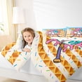 thumbnail image 3 of Erosebridal Baseball Ice Cream Drip Queen Comforter Set, Waffle US Flag Bedding Comforter Set, Colorful Polka Dots Reversible, 1 Comforter and 2 Pillowcases, 3 of 6