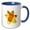 Blue/White, variant on 3drose, Large Bright and Colorful Spring Daffodil Vector Art, 11oz Two-tone Black Mug