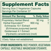 Spring Valley Echinacea Goldenseal Blend Dietary Supplement, 900 mg, 75 Vegetarian Capsules
