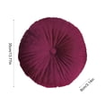 thumbnail image 3 of Miwamany Round Throw Pillow Velvet Decoration, 13.78 Inch Radial Pleated Cushion, Soft Cotton Pumpkin Style Floor Pillow for Living Room Sofa Bed, Luxurious Cozy Home Decor Accent, 3 of 6