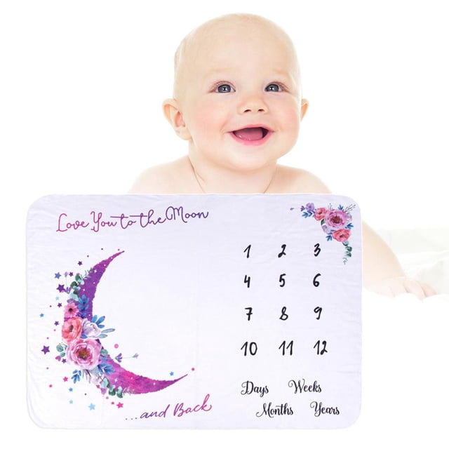 Manta mensual de bebé Woodnd-Baby Girl Gifts & Amp; Nursery Decor-Género para recién nacidos B CUTICAT Manta Milestone
