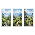 thumbnail image 2 of Designart "Lush Highlands of Sapa, Vietnam II" Vietnam Framed Wall Art Set Of 3 - Red Vietnam Frame Gallery Wall Set For Home Decor, 2 of 7