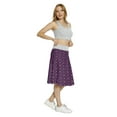 thumbnail image 4 of Women's Fleur De Lis French Lily Mardi Gras A-line Printed Skirt Casual Wear, S, Purple Yellow and White, by Ambesonne, 4 of 6