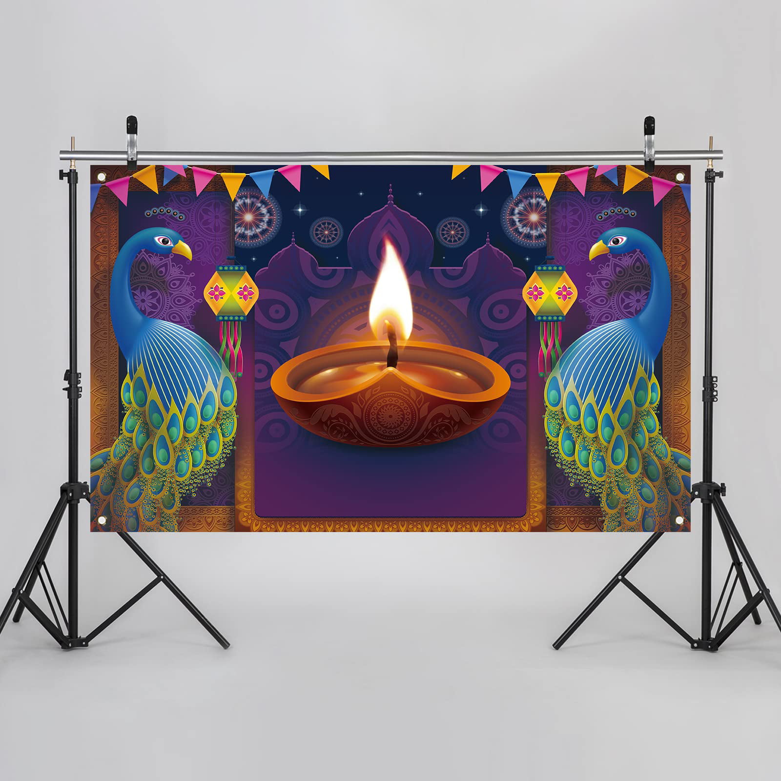 Diwali Backdrop for Photography Happy Diwali Banner Indian Diwali Peapeace  Decor Festival of Lights Decoration and Supplies for Home Party-71×43'' -  