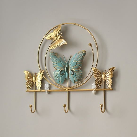 Butterflies Hook Creatives Iron Hook Entrance Decoration Wall Hanging Door Behind The Key Storage Dressing Room Coat Hanger