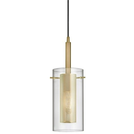 

Dainolite 30961-CM-AGB 1 Light Incandescent Pendant Aged Brass with Clear Glass