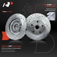 thumbnail image 3 of A-Premium 11.28 inch (286.5mm) Front Drilled and Slotted Disc Brake Rotors Compatible with Select Ford, Mercury and Mazda Models - Explorer 1995-2001, Ranger, B2300, B2500, B3000, B4000, Mountaineer, 3 of 9