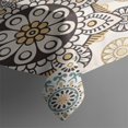 thumbnail image 3 of Brown Ethnic Floral and Mandala Pattern Rectangle Tablecloth 60"x84",Waterproof Polyester Rectangle Table Cloth, Wipeable Spillproof Polyester Tablecloth for Dining, Camping, Indoor and Outdoor, 3 of 5