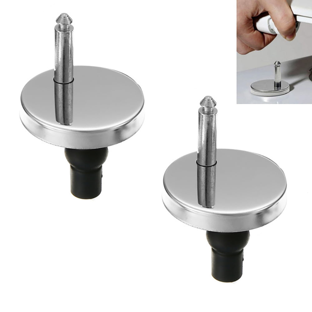 Pair Toilet Seat Round Top Fix Stainless Steel Hinges Easy Fitting Repair Kit 