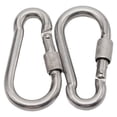 thumbnail image 1 of 2x 2 Clips de Mosquetón de Bloqueo Duraderos Kusrkot Acero Inoxidable 60x30x6mm 70x35x7mm 80x40x8mm, 1 of 8