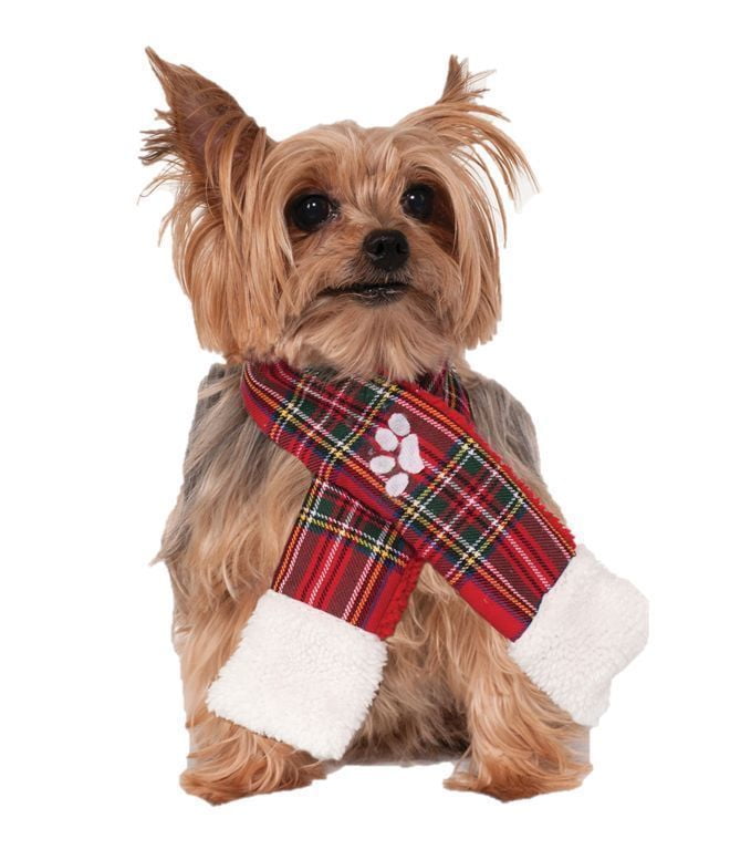 dog plaid scarf