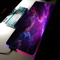thumbnail image 1 of Alfombrilla de ratón RGB para juegos, alfombrilla de escritorio colorida y luminosa, Color Azul, Morado, Nube espacial, para ordenador de escritorio, Bloc de notas para universo LIUWENJING unisex, 1 of 2