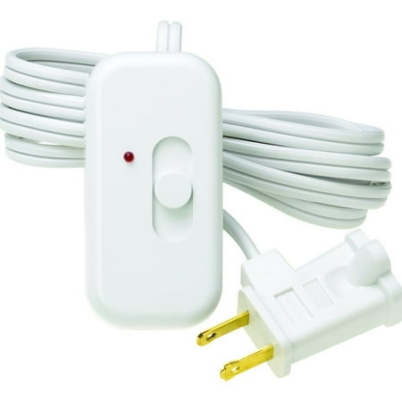 Led Locator Dimmer - Credenza Plug-In Dimmer FOR Halogen and Incandescent Bulbs, with Locator Light, TT-300NLH-WH, White, For use with up to 300-Watts of incandescent.., By Lutron