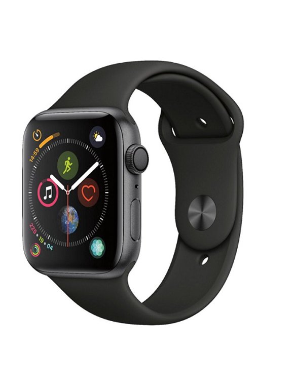 Restored Apple Watch Gen 4 Series 4 44mm Space Gray Aluminum - Black Sport Band MU6E2VC/A (Refurbished)