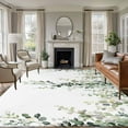 thumbnail image 2 of Eucalyptus Leaves 8x10 Area Rugs, Pastoral Farmhouse Spring Botanical Non-Skid Rubber Backing Large Rectangle Rugs - Living Room Bedroom Home Office, Indoor Floor Mat Carpets Washable Rug, 2 of 9