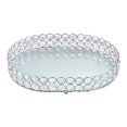thumbnail image 1 of Bandeja con base de espejo plateado Bandeja Decorativa Del Tocador Ovalado Con La Base De Cristal Del Espejo M, 1 of 9