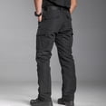 thumbnail image 6 of GrmtClth Mens Hiking Pants Ripstop Waterproof Cargo Pants Casual Breathable Flex Stretch Travel Pants Fishing Trousers with Multi Pockets(No Belt) Black XXL, 6 of 8