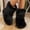 Black, variant on IEMIEMIEM Womens Faux Fur Boots Fashion Fuzzy Fluffy Boots Round Toe Mid-Calf Winter Snow Boots Comfortable Outdoor Flat Shoes Black 8.5 Wide