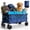 Blue, variant on edx 440lbs Folding Wagon, camping Wagon with Heavy Duty Steel Frame, All-Terrain Wheels for Camping