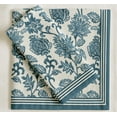 thumbnail image 2 of Vargottam Designer Cotton Twill Napkins - Set of 12, 20-Inch,Blue Floral Design, Durable & Absorbent Cloth Napkins for Dining, Parties, and Home Decor - Machine Washable, 2 of 8