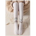 thumbnail image 4 of Womens Over Knee High Fuzzy Socks Soft Warm Thigh High Striped Stockings Cozy Slipper Fleece Winter Long Socks, 4 of 4