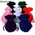 thumbnail image 2 of 25pcs/lot Velvet Jewelry Bag Multicolor Drawstring Pouch Calabash Shape Gift Packing Bags Gift Bag 6red 9x12cm, 2 of 6