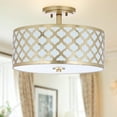 thumbnail image 2 of SAFAVIEH Kora 3-Light Quatrefoil 15 in. Dia. Flush Mount, Gold, 2 of 6