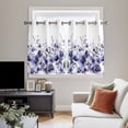 thumbnail image 4 of Purple Blooms Floral Kitchen Curtains Window Panels, Farmhouse Spring Flowers Botanical Insulated Window Treatment Curtain, Grommet Curtains for Bedroom/Living Room/Bathroom, 2 Piece 42"Wx45"L, 4 of 8