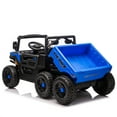 thumbnail image 5 of iRerts 24V Electric Ride on Dump Truck, 4WD Powered Ride on Toys with Remote Control, Dump Bed, Bluetooth Music, 6 Wheel Electric Car for Kids Boys Girls Birthday Christmas Gift Ages 3-5, Blue, 5 of 8