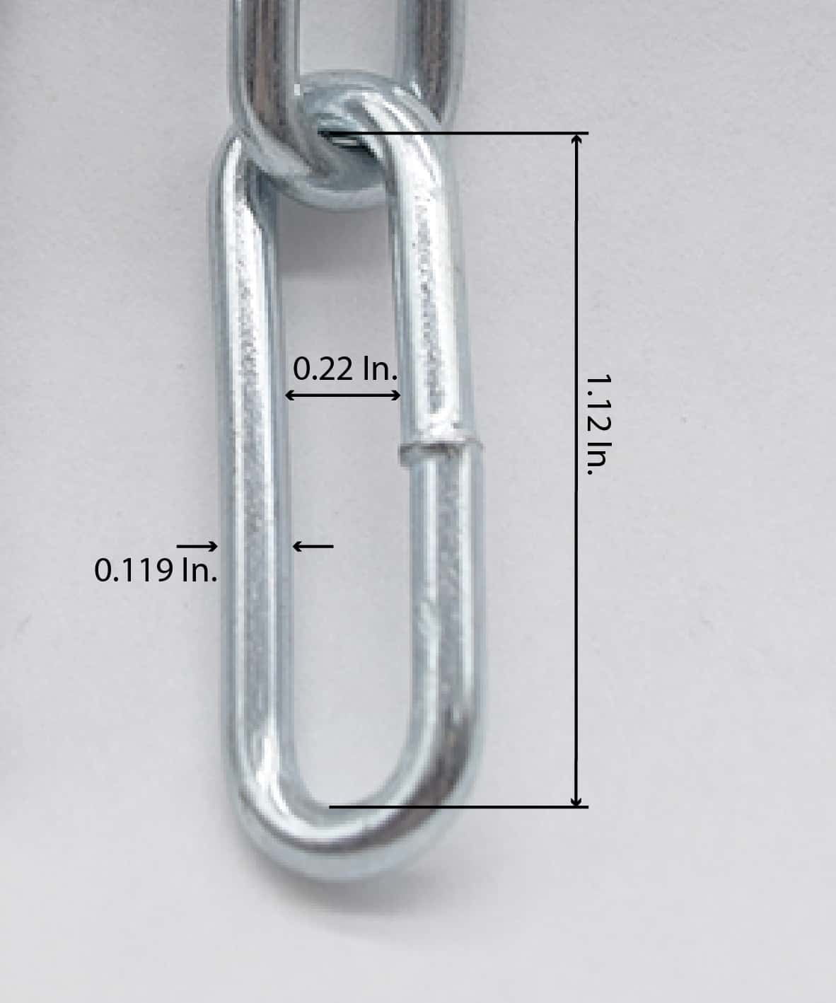 4 Straight Link Coil Chain, 10 