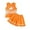 TZ Outfits2# Orange, variant on Christmas Baby Girl Cheerleading Prints Sleeveless Shirts Tank Top with Skirts Cute Casual Loose Comfort