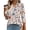 #1 Beige-Multi Floral, variant on Womens Fall Tops 3/4 Sleeve Button Up V Neck Boho Summer T shirts Comfort Lightweight Henley Shirts Fashion Clothing Size XXL