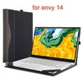 thumbnail image 2 of Case for Hp Envy Laptop 14-eb 14t-eb Pavilion Plus 14-eh Laptop Sleeve Detachable Notebook PC Cover Bag Protective Pu Skin Gift (black,do check size), 2 of 7