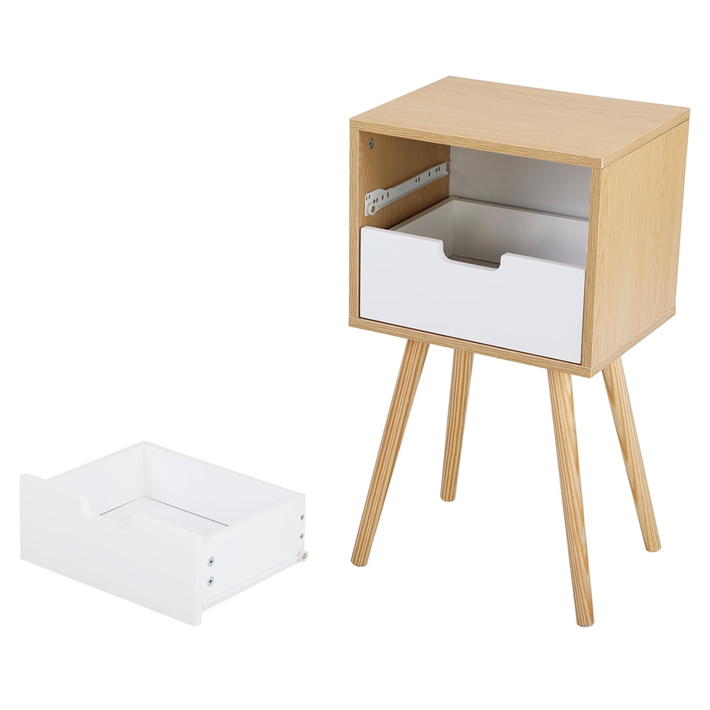 Kadyn Accent Tables Living Room, End Side Table, Storage Cabinet with 2 Drawer and Solid Wood Legs for Bedroom Furniture - Set of 1 Kadyn Accent Tables Living Room, End Side Table, Storage Cabinet with 2 Drawer and Solid Wood Legs for Bedroom Furniture - Set of 1
