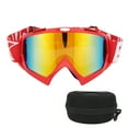 thumbnail image 1 of Adjustable Goggles, Fallproof Waterproof Motorcycle Goggles Wear Resistant With 3 Layers Sponge Pad For Off Road Riding Red Frame Red Goggles Lens, 1 of 8
