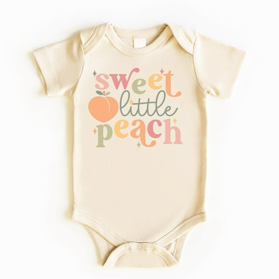Sweet Little Peach Baby Bodysuit, Baby Bodysuit, Baby Girl Outfit, Peach Birthday, Peach Baby Shower, Baby Clothes, Baby Shower Gift Cute Baby Onesie, BABY BODYSUIT LAT 4424