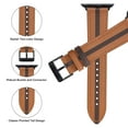 thumbnail image 3 of WFEAGL iWatch Series Design Bicolor Leather Apple Watch Strap 38mm 40mm 41mm Brown Coffee, 3 of 6