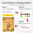 thumbnail image 4 of Custom Giraffe Blanket Gifts with Name - 40x50 Inches Aesthetic Throw Blanket for Girls & Boys - Orange Soft Fuzzy Plush Blankets for Sofa, 4 of 6