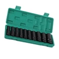 thumbnail image 5 of 10-Piece High-Carbon Steel Electric Wrench Socket Set, Durable Black 1/2-Inch Sleeve Kit with Secure Screw Grip and Compact Storage Design, 5 of 5