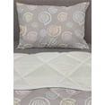 thumbnail image 3 of Shells Comforter & Sham Bedding Set, Colorful Composition of Shells with Sketch Style Details on a Greyscale Background, 3 pcs Duvet Set Microfiber Filling Quilt, 5 Sizes, Multicolor, by Ambesonne, 3 of 4