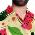 thumbnail image 5 of Watermelon Men's Short Sleeve Poplin Shirt - Casual Printed Button Down Short Summer Beach Shirts Unisex940, 5 of 6