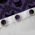 thumbnail image 4 of Feelyou M,ystic Purple Damask Curtains Pack of 2 (42x84 Each), Western Gothic Cat Curtains Blackout, Bohemian Floral Flower Bedroom Curtains, Black Out Curtains Decor, 4 of 6