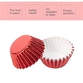 thumbnail image 4 of Toystoory Nuevo 100 piezas de papel de aluminio dorado/plateado/rojo/morado/verde para hornear muffin cup cake wrappers case Herramientas y accesorios para hornear rojo Toystoory HA0096-02B, 4 of 6