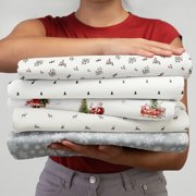 Noble Linens 3 Piece Holiday Microfiber Bed Sheet Set, Vintage Snowman, Twin