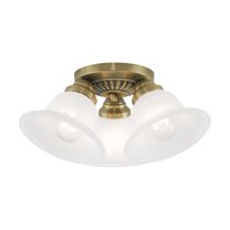 Livex Lighting Edgemont Ceiling Mount in Antique Brass