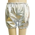 thumbnail image 4 of ANINEO Boys Girls Metallic Shorts Shiny Dance Hot Pants Sparkly Athletic Shorts 80s Outfits Pants For Kids, 4 of 4