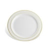 Host & Porter Gold Rim Plastic Salad Plates, 7.5", 10 Count