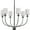 Black, variant on P400227-009-Progress Lighting-Bonita - 6 Light Chandelier In Luxe Style-24 Inches Tall and 30.5 Inches Wide-Brushed Nickel Finish    -Traditional